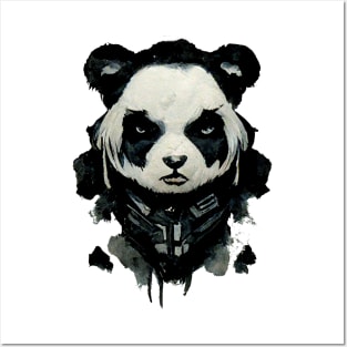 Angry panda portrait Posters and Art